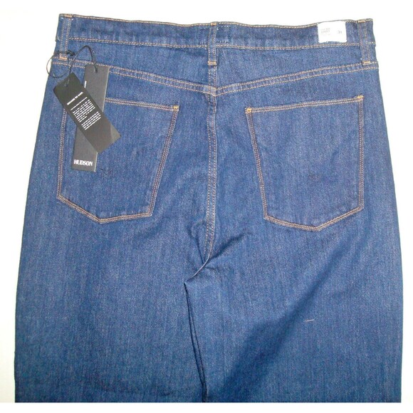 New Womens Designer Hudson Jeans 31 NWT High Rise Zoeey Straight Deep Blue Dark - Picture 5 of 6